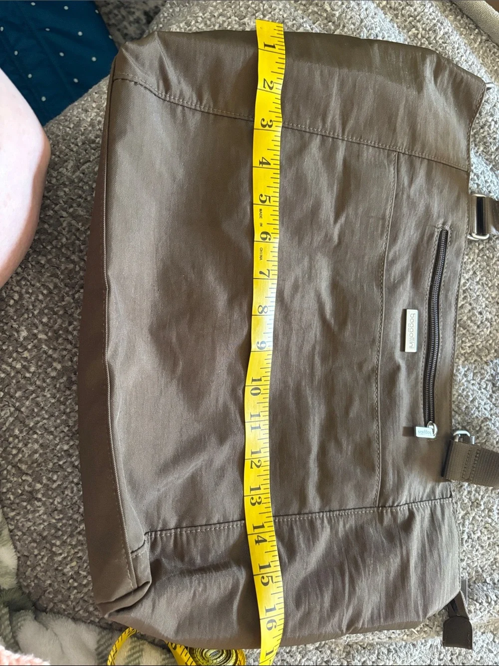 Bagallini Lightweight Brown Computer Tote Bag